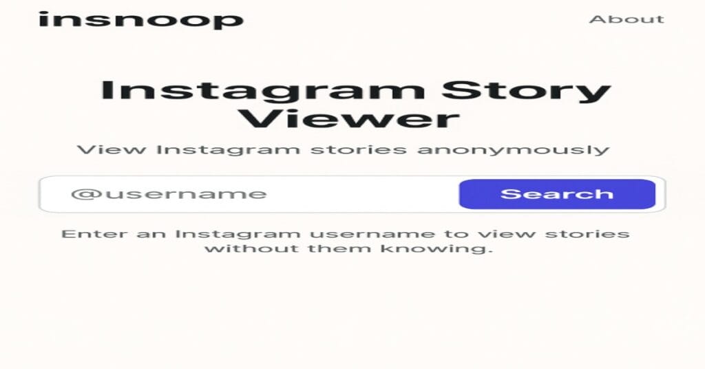 InSnoop Instagram story viewer dashboard showing anonymous viewing feature