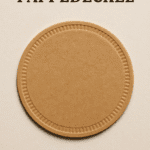 Close-up of a Pappedeckel cardboard coaster and lid