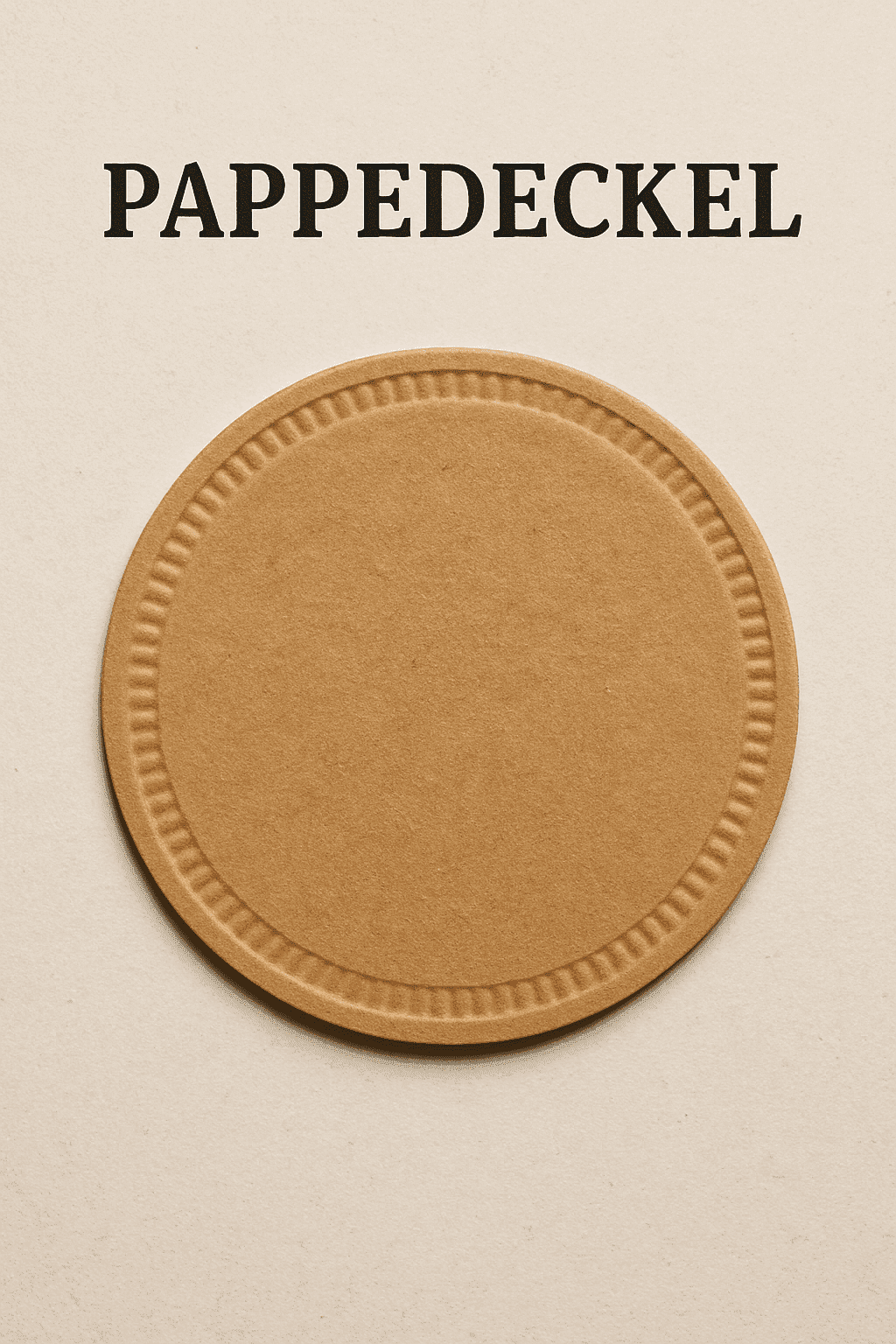 Close-up of a Pappedeckel cardboard coaster and lid